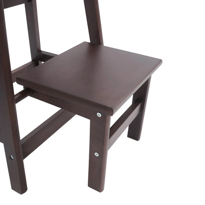 2-Tier Folding Step Stool – Multi-Purpose Wood Ladder and Stool
