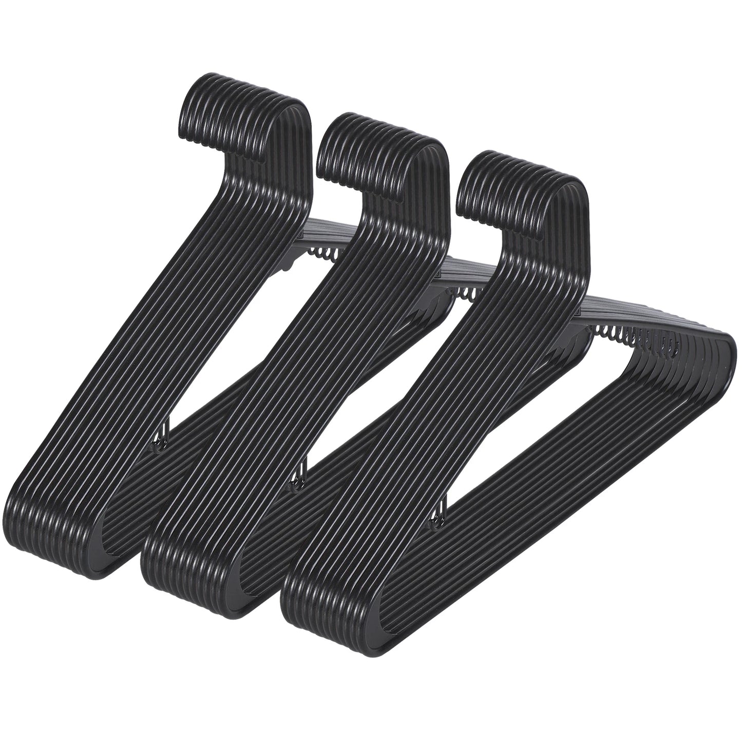 Home Collection 100 Pack Black Plastic Clothes Hangers
