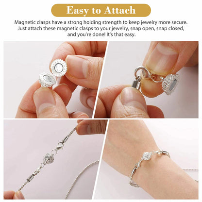 16PCS Gold & Silver Magnetic Lobster Clasp Jewelry Extender Set