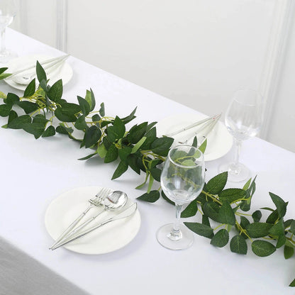 Home Collection 6 ft Green Silk Rose Leaves Garland
