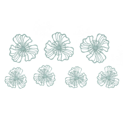 7-Piece Metal Wall Decor – Flower Wall Hanging Art