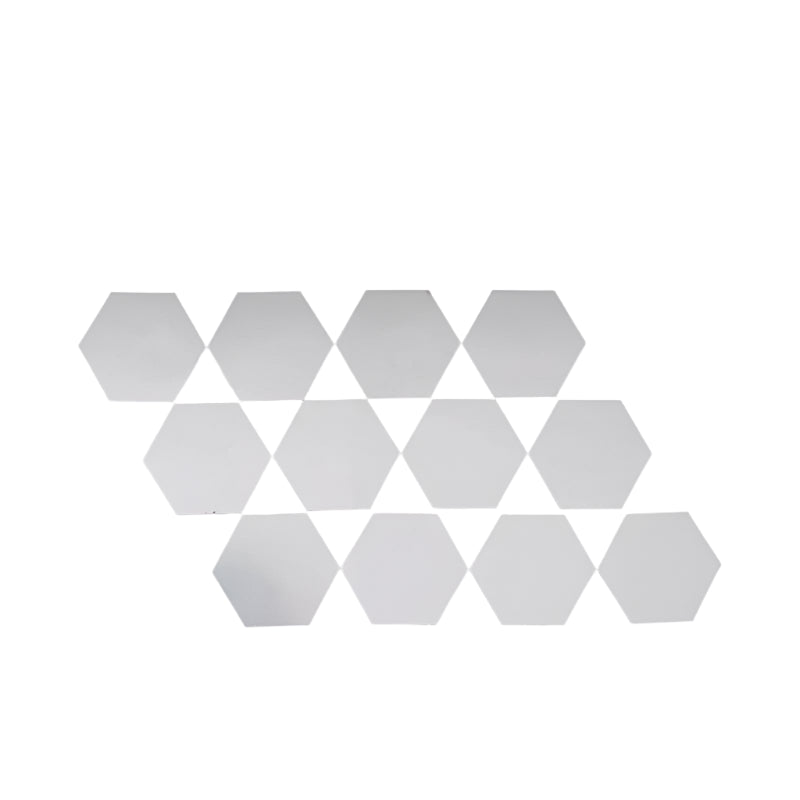 Home Collection 12Pcs Hexagon Acrylic Mirror Wall Decals