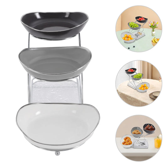 3-Tier Fruit Serving Bowl Holder with Stand