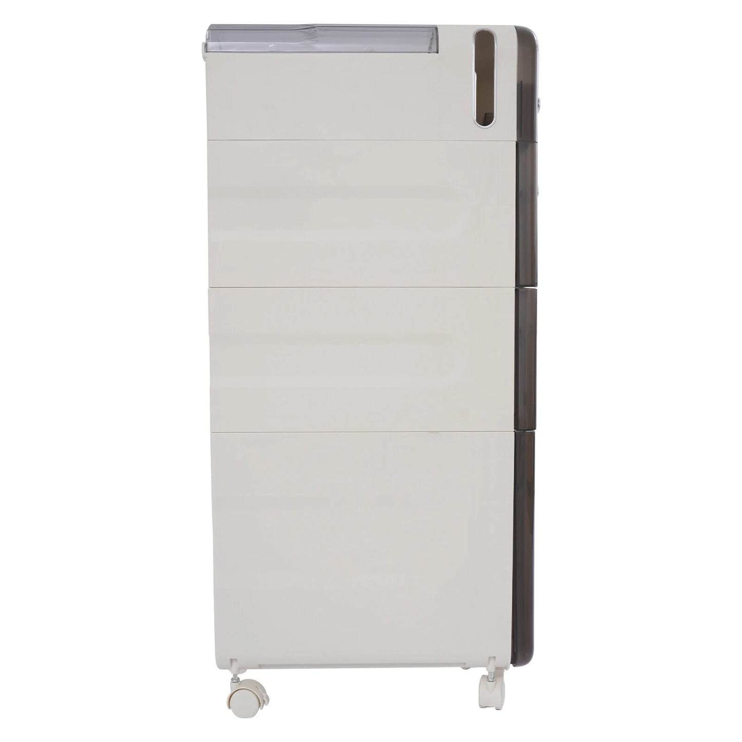 4-Tier Slim Bathroom Storage Cabinet with Drawers & Casters