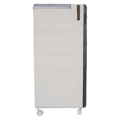 4-Tier Slim Bathroom Storage Cabinet with Drawers & Casters