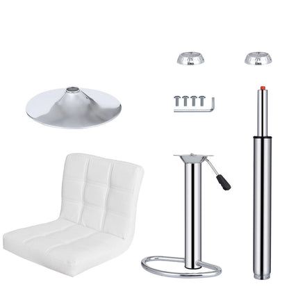Set of 2 Adjustable Swivel Bar Stools with Footrest