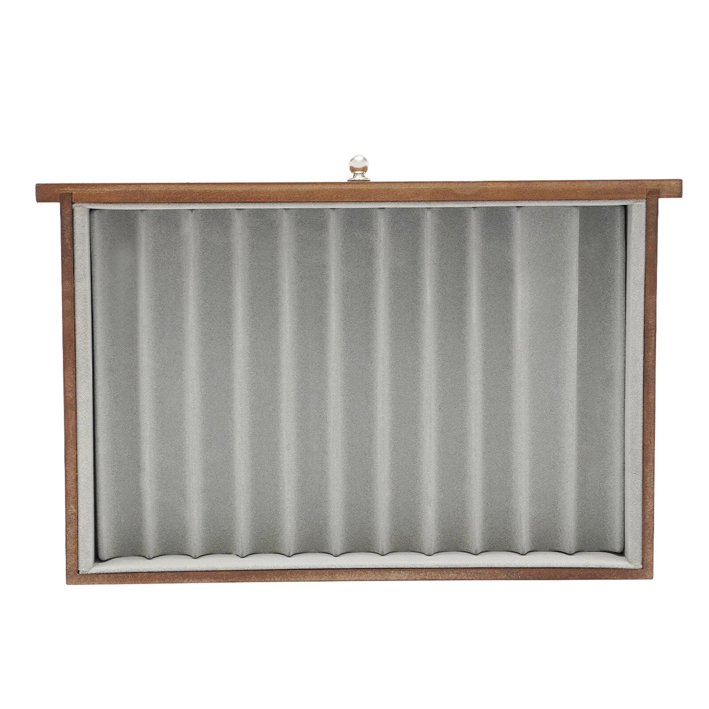 3-Layer Wood Pen Display Box – 34 Slot Organizer with Clear Acrylic Lid