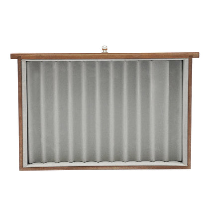 3-Layer Wood Pen Display Box – 34 Slot Organizer with Clear Acrylic Lid