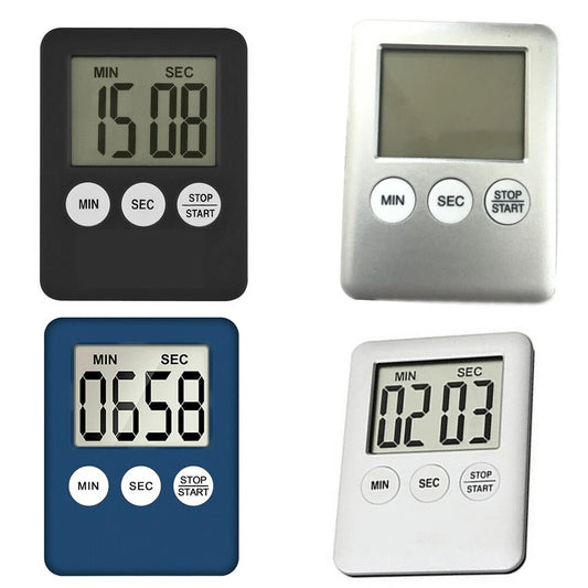 4 Pcs Large LCD Digital Kitchen Timer