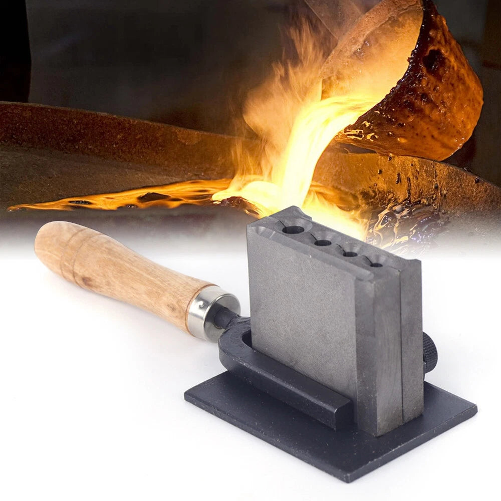 Reversible Jewelry Ingot Mold with 4 Holes