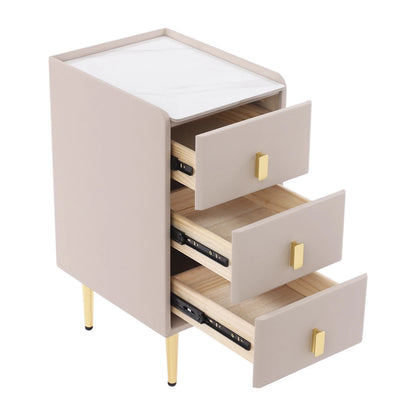 Narrow Nightstand with Drawers – Bedside Table