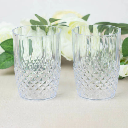 6 Pack 16 oz Crystal Clear Plastic Drinking Glasses Disposable Party Cups
