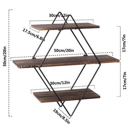 Heavy Duty 3-Tier Floating Wall Shelf