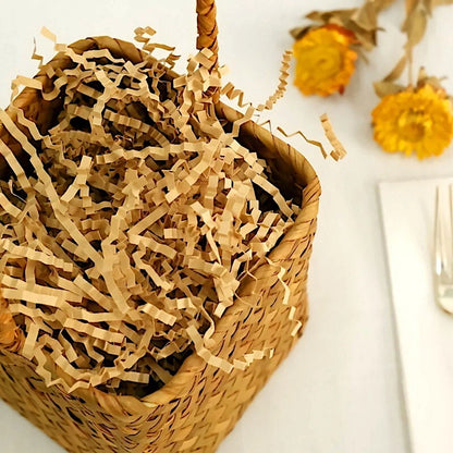Natural 8 oz Crinkle Cut Kraft Paper Shreds