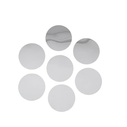 12 Silver 10" Round Acrylic Mirror Wall Decals