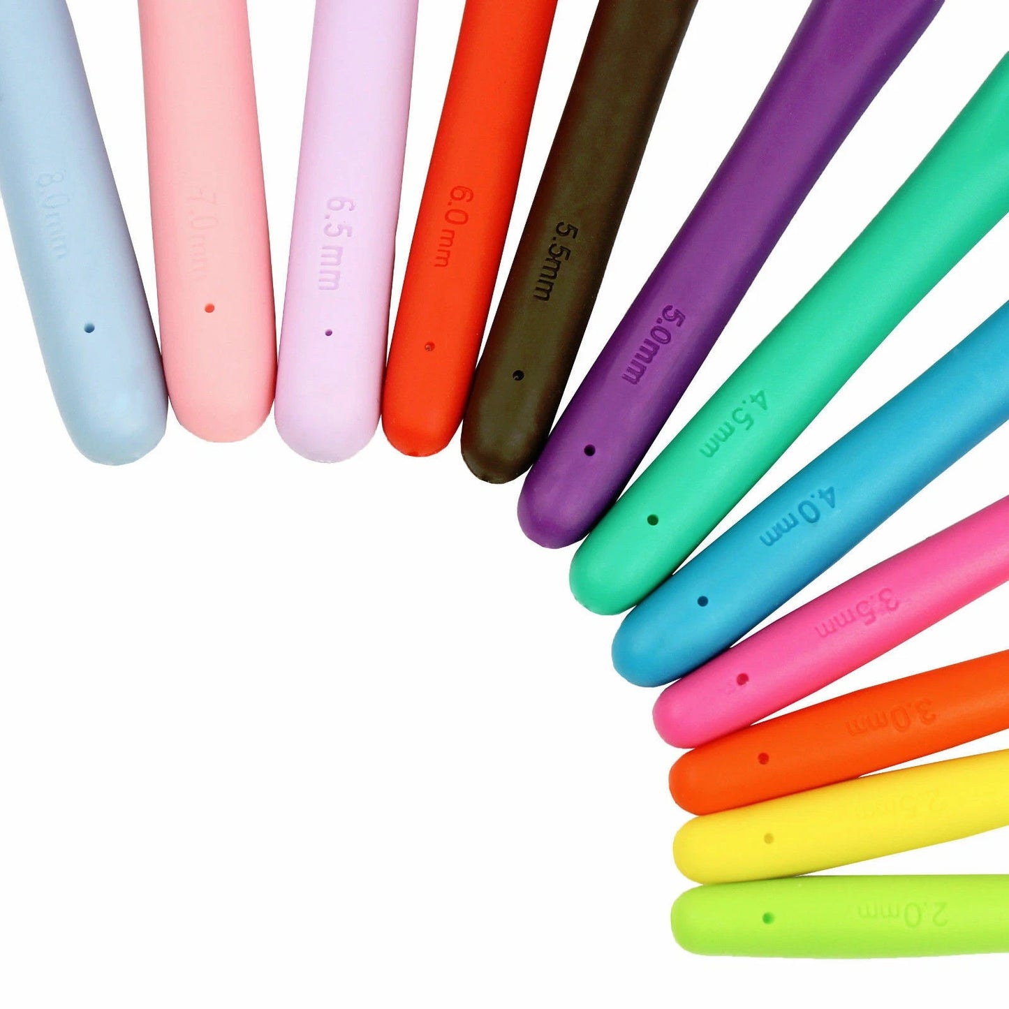Home Collection 12Pcs Soft Handle Crochet Hooks Set