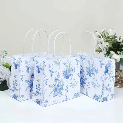 Home Collection Pack of 12 Toile Paper Gift Bags with Handles