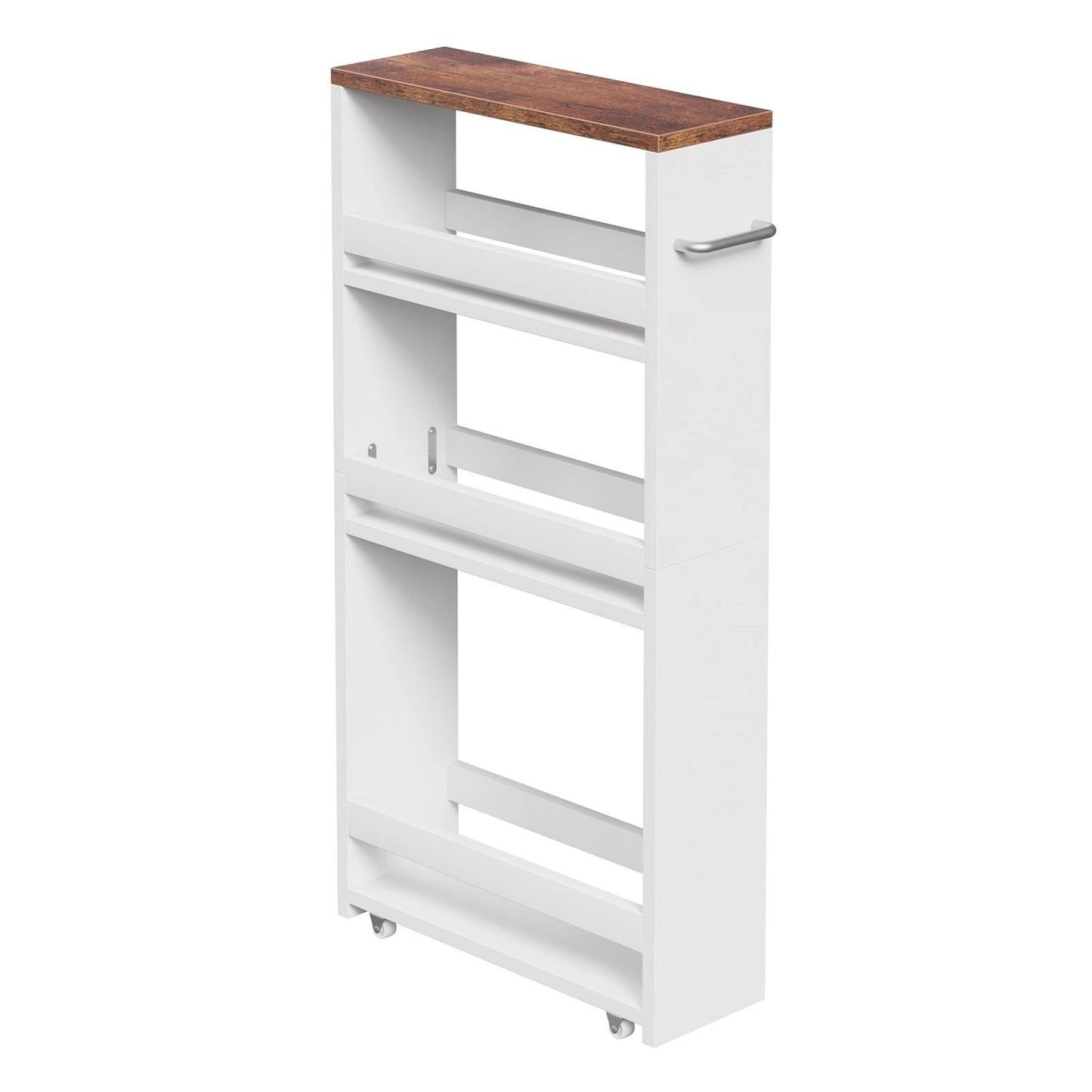 Home Collection 4-Tier Slim Rolling Storage Cart