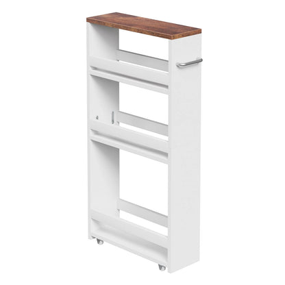 Home Collection 4-Tier Slim Rolling Storage Cart
