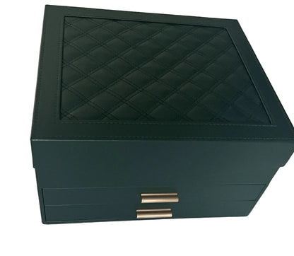 Home Collection 3-Layer Jewelry Box Organizer with Mirror