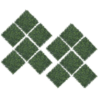 12PCS Artificial Boxwood Hedge Panels