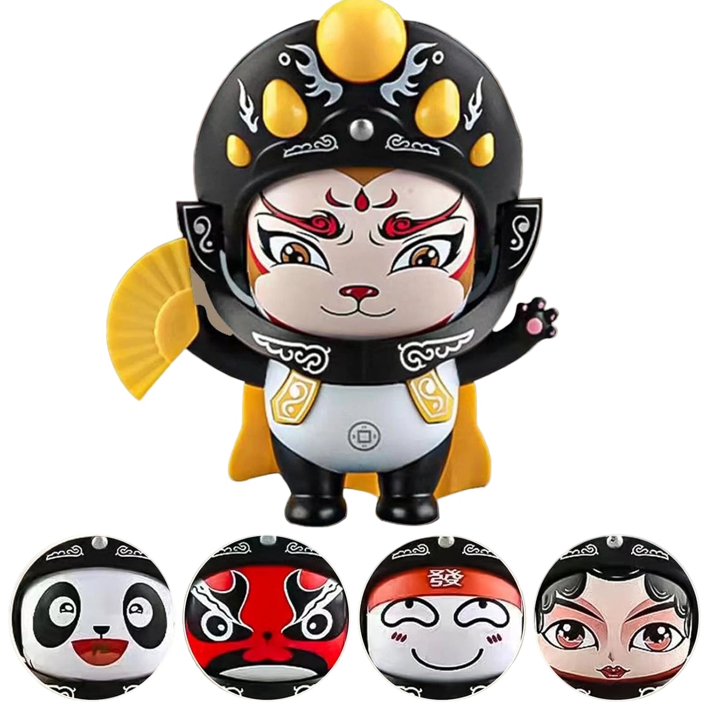 Chinese Peking Figurine with 5 Unique Faces