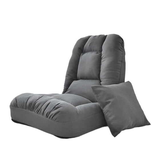 Folding Floor Chair with Back Support & Pillow