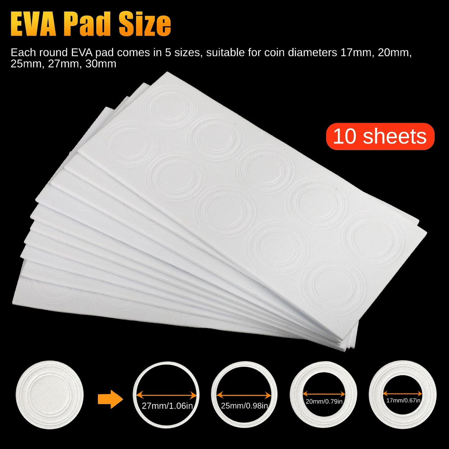 100Pcs 30mm Clear Round Coin Capsules