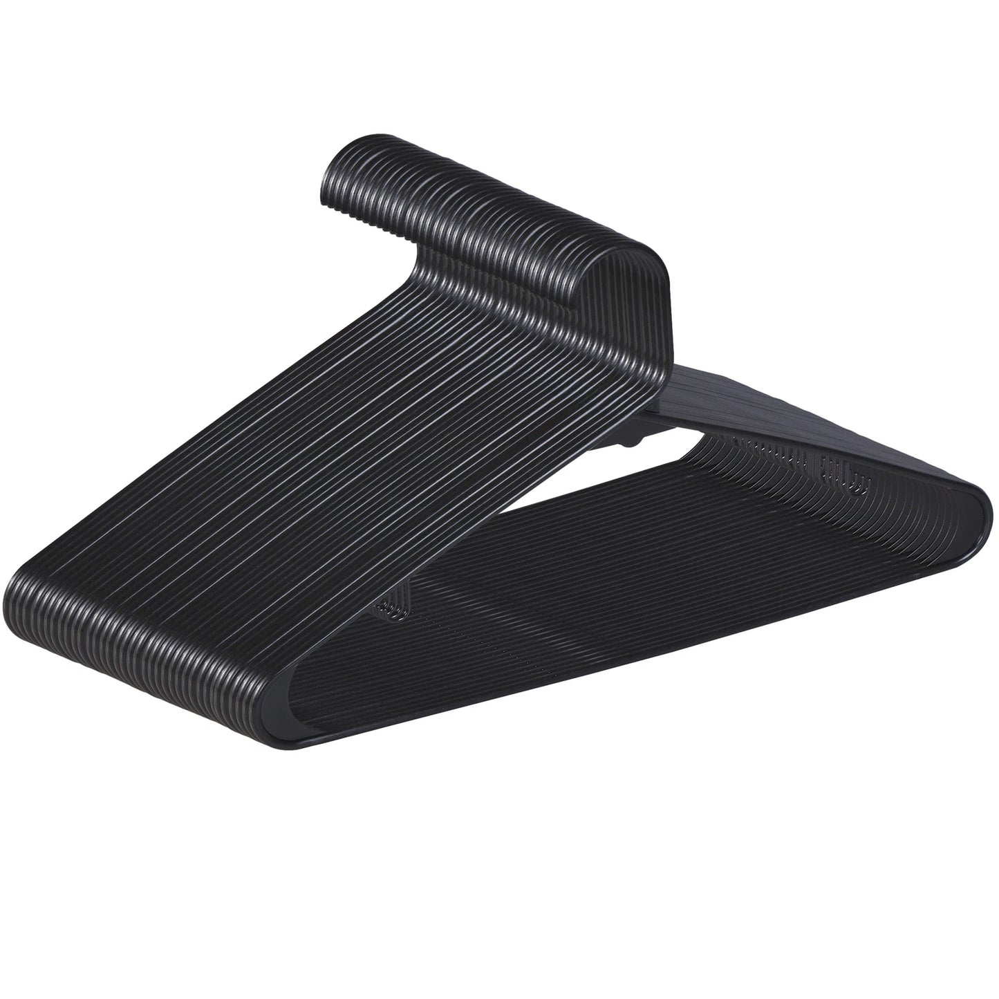 Home Collection 100 Pack Black Plastic Clothes Hangers