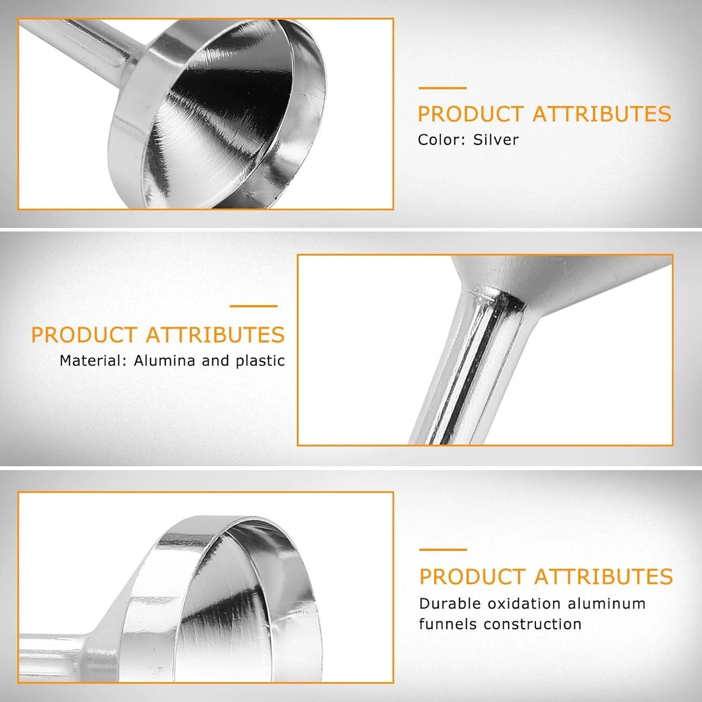 12× / 24× Mini Metal Funnels with Pipettes