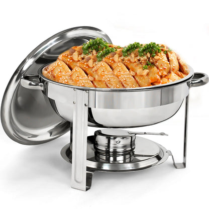 Home Collection 5Qt Stainless Steel Round Chafing Dish