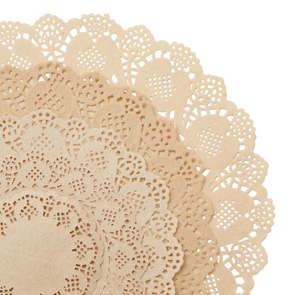 250 Pack Brown Round Paper Doilies