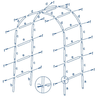 Home Collection 90" x 55" Metal Wedding Arch – Decorative Backdrop Frame