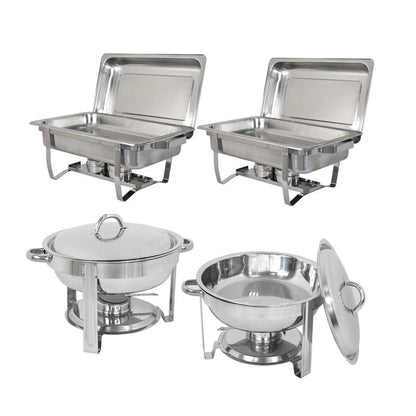 4-Pack Stainless Steel Chafing Dish Buffet Warmer Set