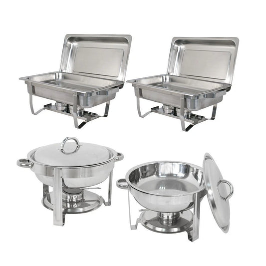 4-Pack Stainless Steel Chafing Dish Buffet Warmer Set