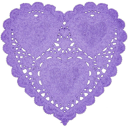 600 Mini Heart Paper Lace Doilies – 4-Inch