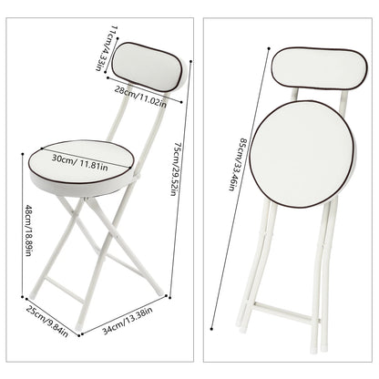 4PCS Upholstered Folding Counter & Bar Stools