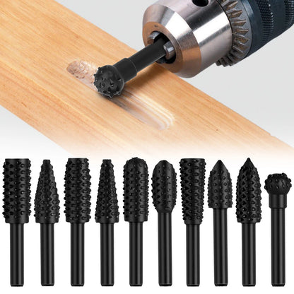 10Pcs Woodworking Carbide Rotary Burr Set