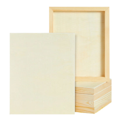 6-Pack 8x10 Inch Unfinished Wood Canvas Panels