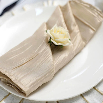 Home Collection 5-Pack Crinkle Accordion Taffeta Dinner Table Napkins 20x20
