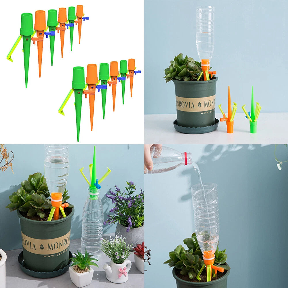 12-24 Pc Adjustable Automatic Plant Self Watering Spikes