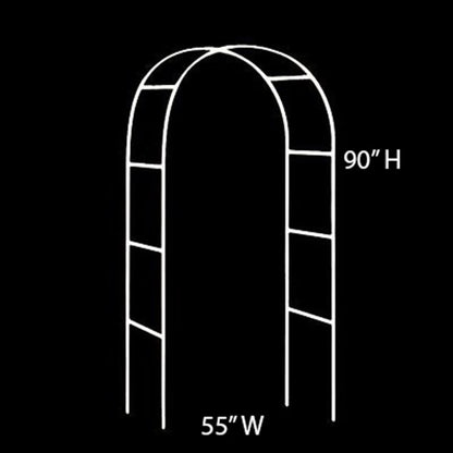 Home Collection 90" x 55" Metal Wedding Arch – Decorative Backdrop Frame