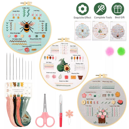 3-Piece Embroidery Starter Kit for Beginners