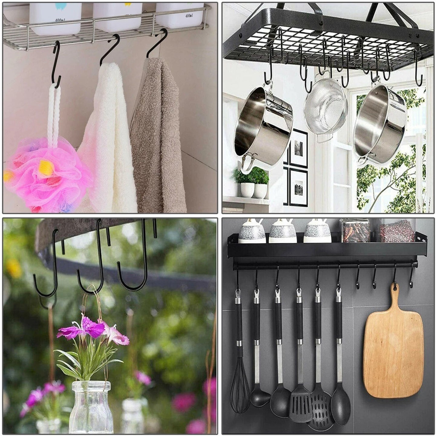Home Collection 10Pcs Heavy Duty Steel S Hooks