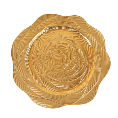 Home Collection Pack of 6 Gold Round Charger Plates 13 Inch