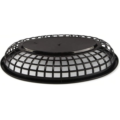 Home Collection Serving Oval Plastic Fast Food Basket Black