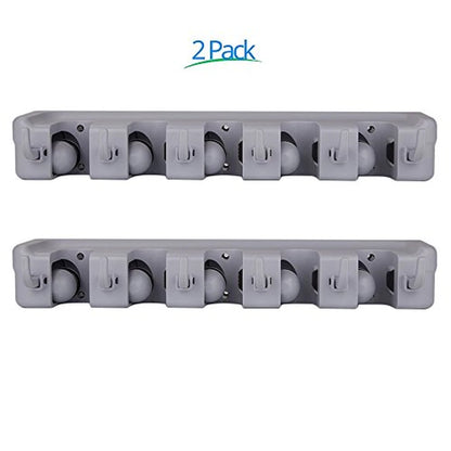 2-Pack Mop and Broom Holder Wall Organizer