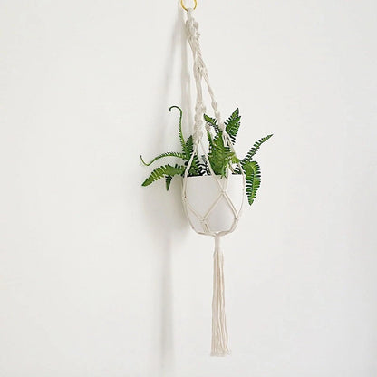 Home Collection 2-Pack Ivory Macrame Cotton Plant Hangers Decorative
