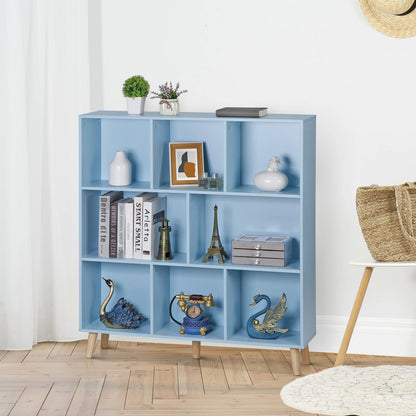 8-Cube Blue Storage Organizer Bookcase
