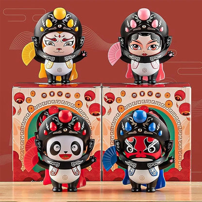 Chinese Peking Figurine with 5 Unique Faces